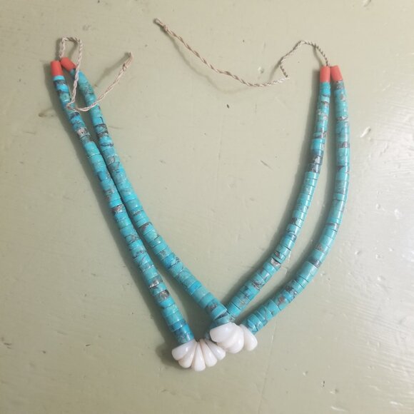 Native American Turquoise necklace / choker Vintage - Picture 6 of 7